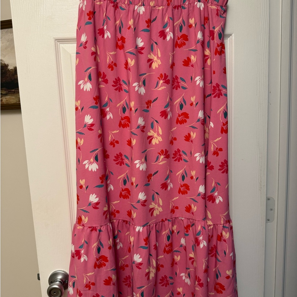 LOFT floral maxi skirt